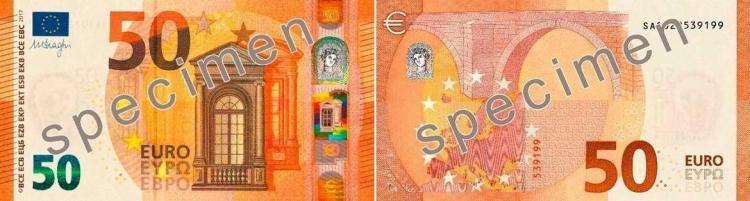BCE a prezentat publicului noua bancnota de 50 de euro