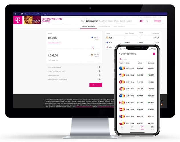 Platforma Schimb Valutar de la Telekom Banking ofera cursuri actualizate in timp real