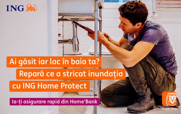 Asigură-ți locuința 100% online, direct din Home’Bank, de la 1 leu pe zi