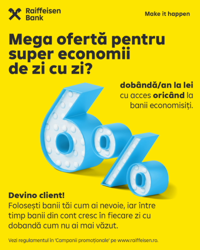 Flexibilitate sau dobândă avantajoasă? Raiffeisen spune: ambele!